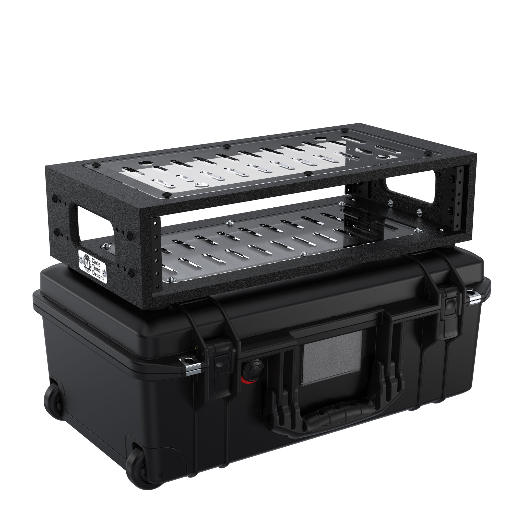 Touch Screen Rack Fly Rack Music & Production / Carry On Fly Racks – Circle Three Designs