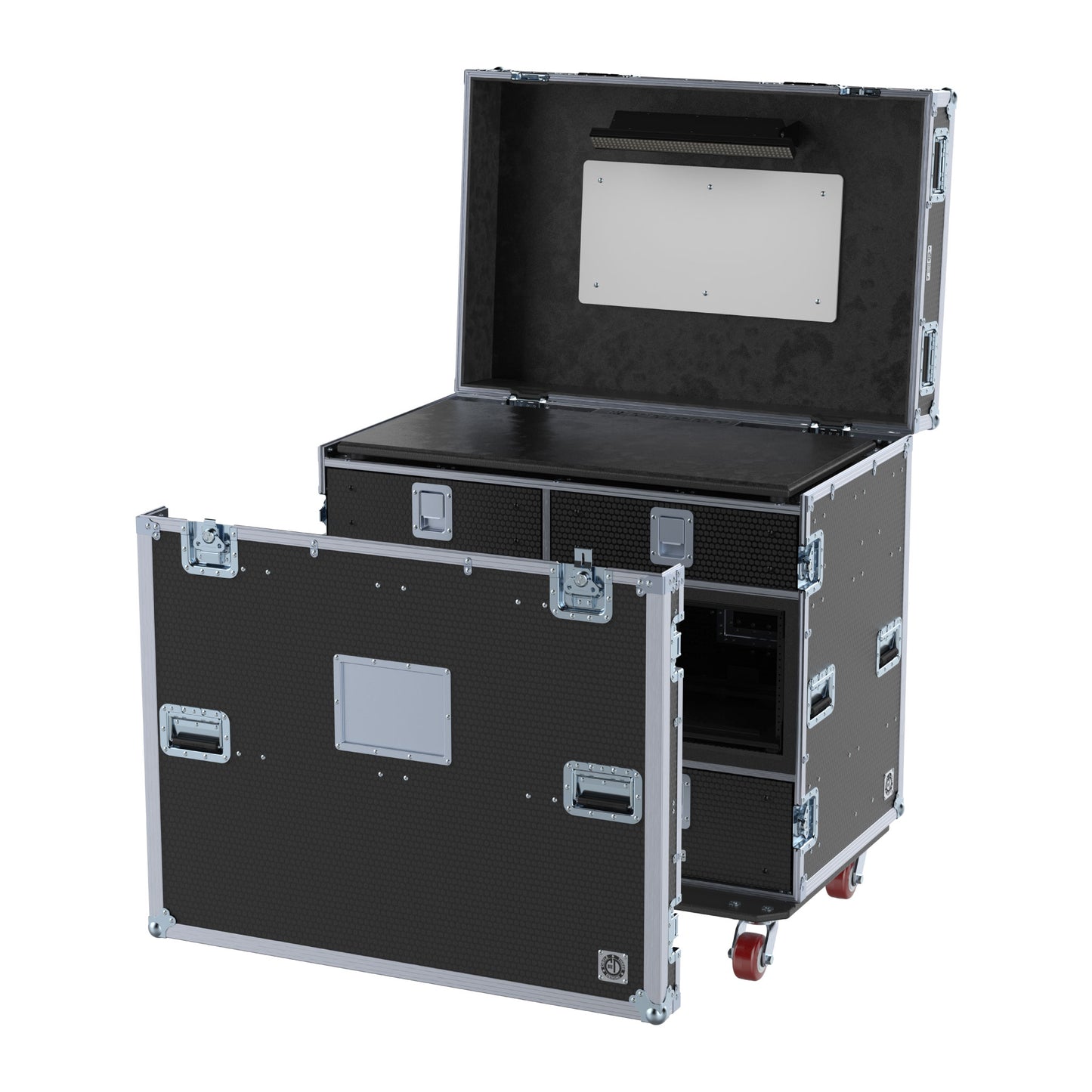 DW Workstation - 6RU Fly Rack - Removable Front Lid