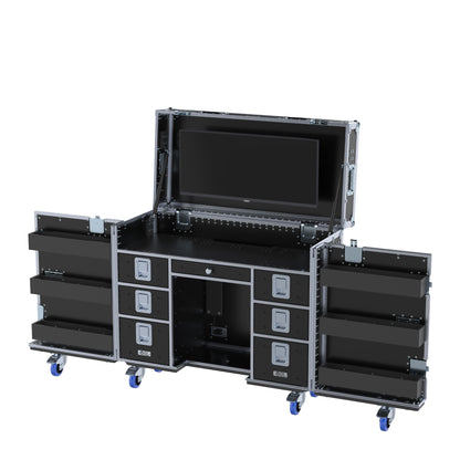 HyperDesk Workstation - Split Hinged Front Lid and Flip Top Lid