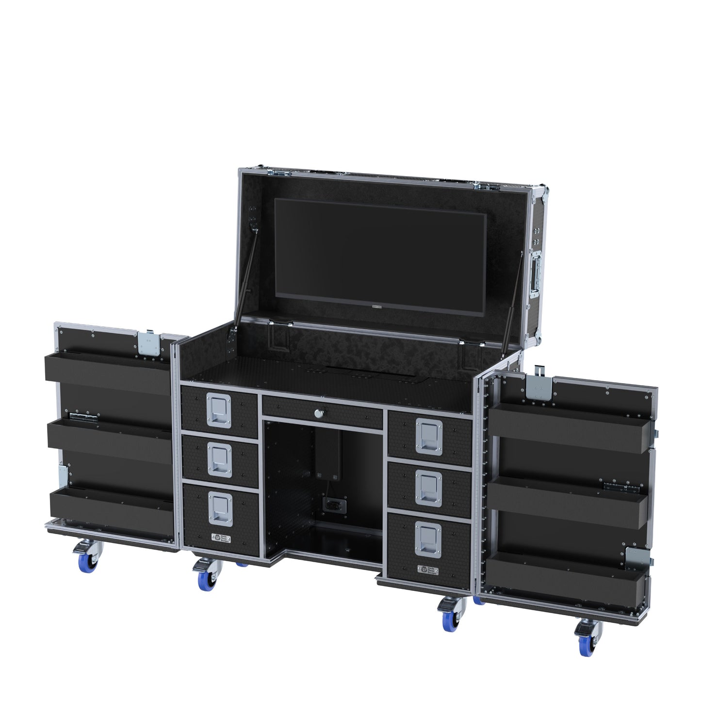 HyperDesk Workstation - Split Hinged Front Lid and Flip Top Lid