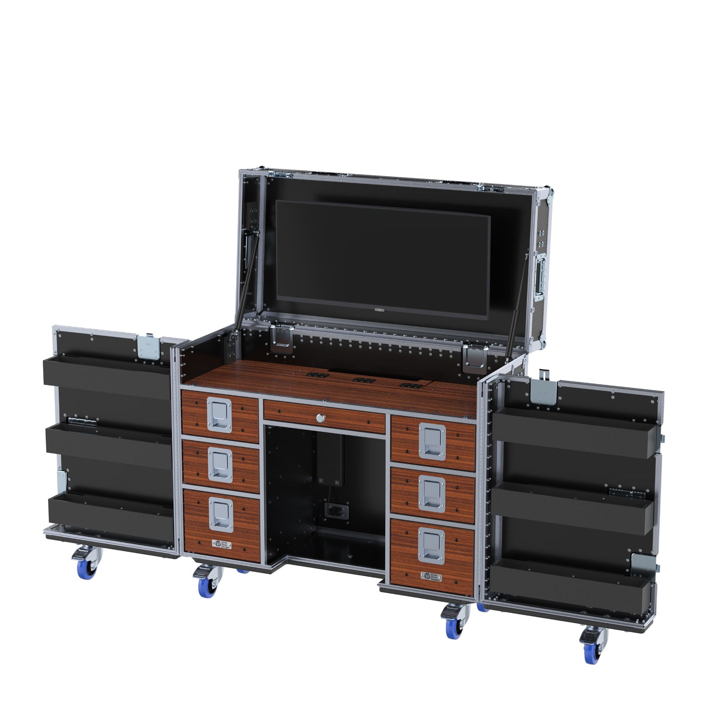 HyperDesk Workstation - Split Hinged Front Lid and Flip Top Lid