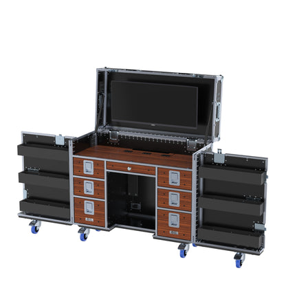 HyperDesk Workstation - Split Hinged Front Lid and Flip Top Lid