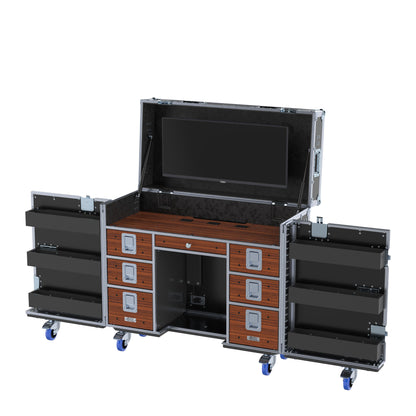 HyperDesk Workstation - Split Hinged Front Lid and Flip Top Lid