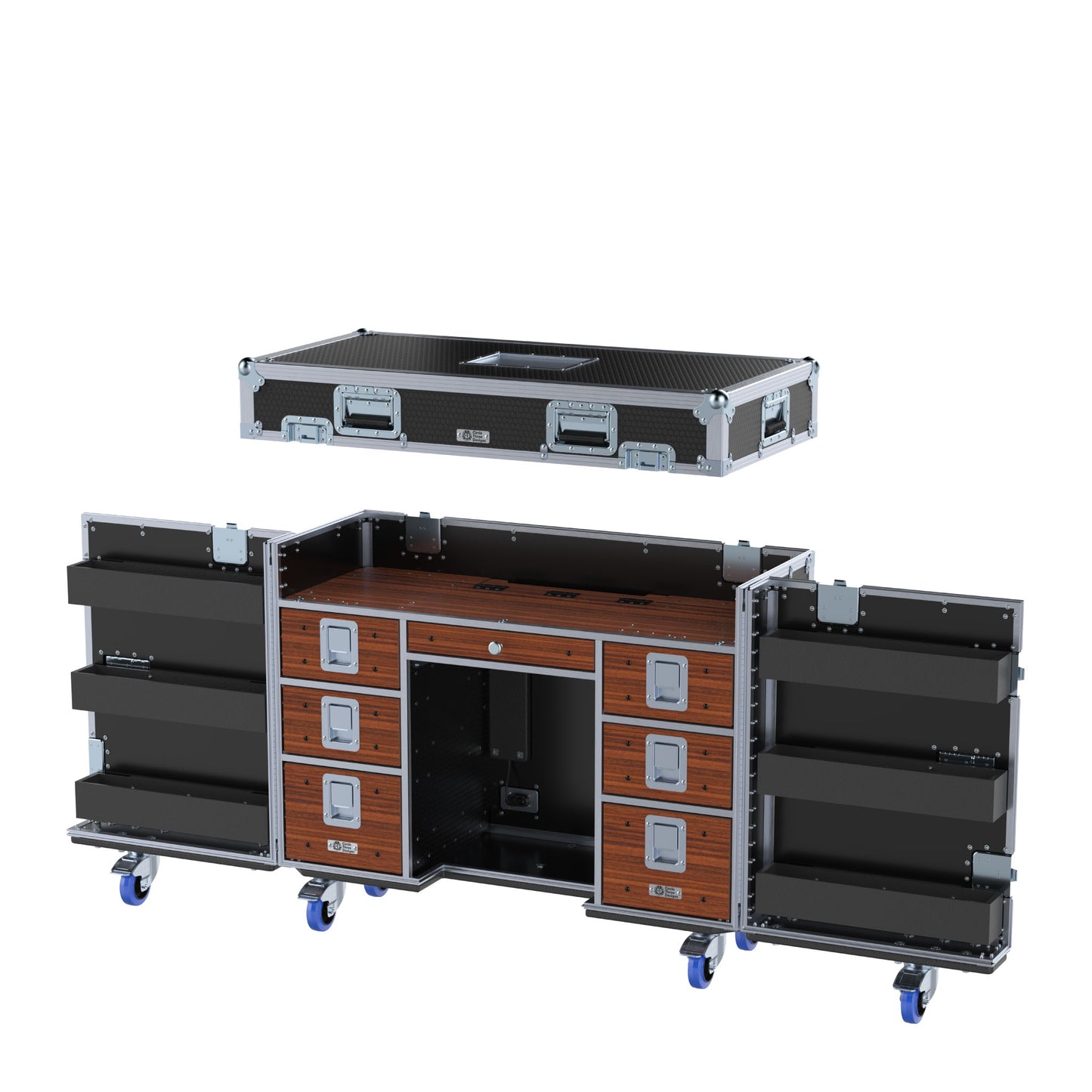HyperDesk Workstation - Split Hinged Front Lid and Removable Top Lid