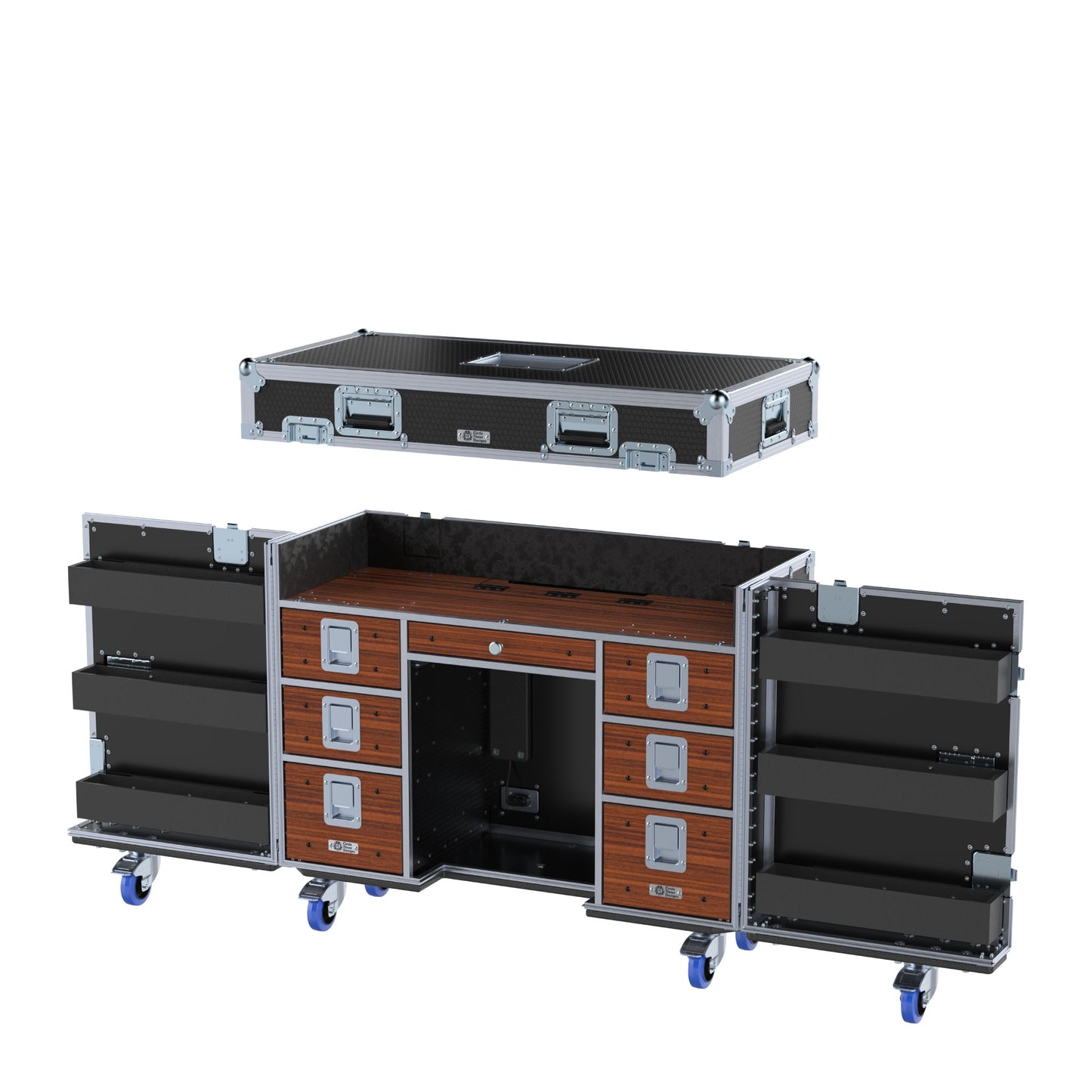 HyperDesk Workstation - Split Hinged Front Lid and Removable Top Lid