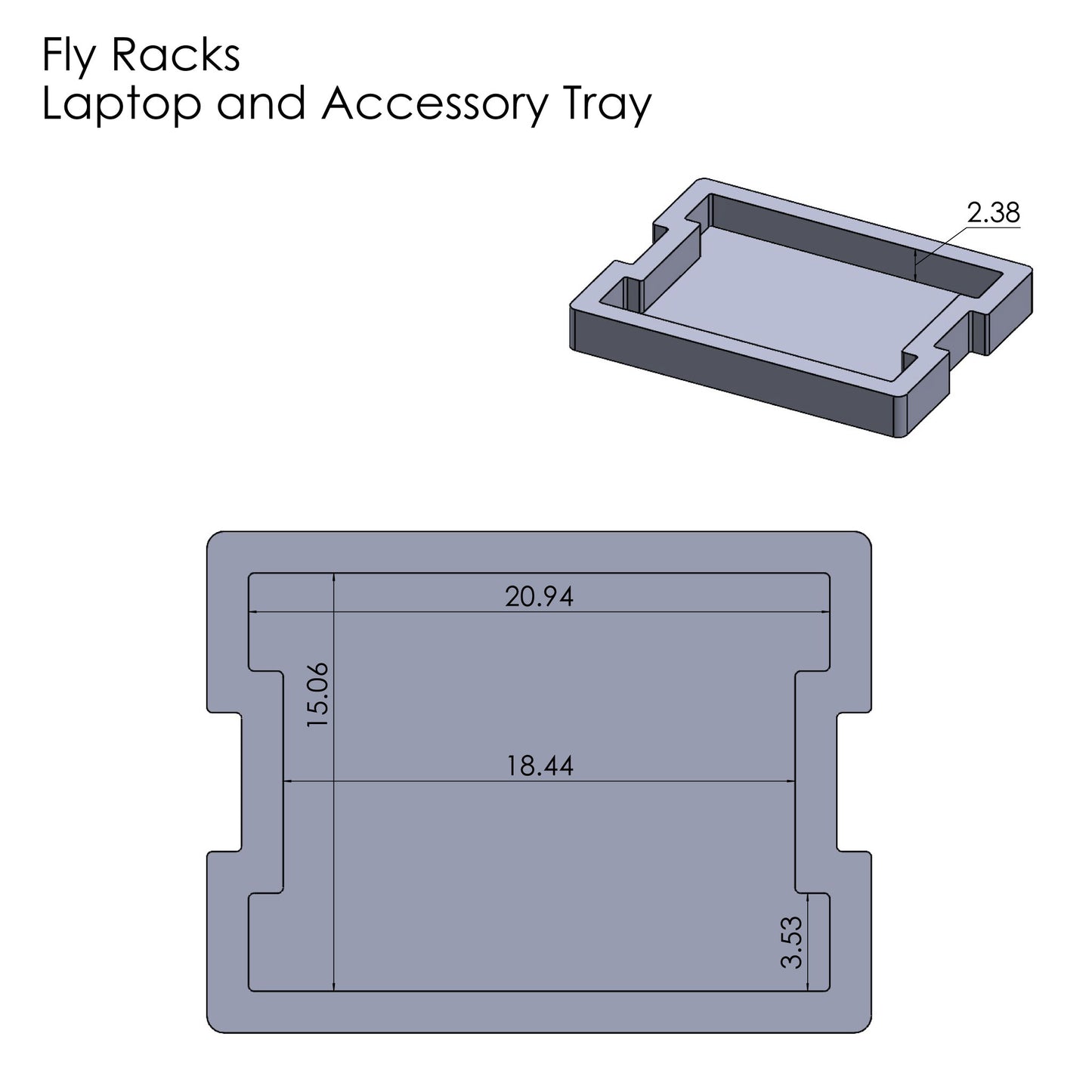 4RU Aluminum Gen 1.0 with Laptop Tray