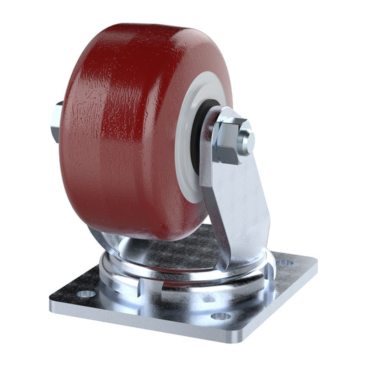 4" Heavy Duty Maroon Casters