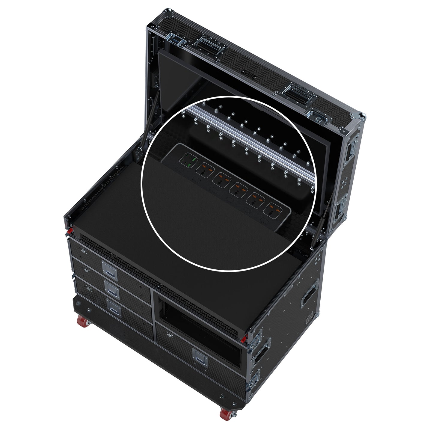 SuperDesk - 4RU Fly Rack - Removable Front Lid
