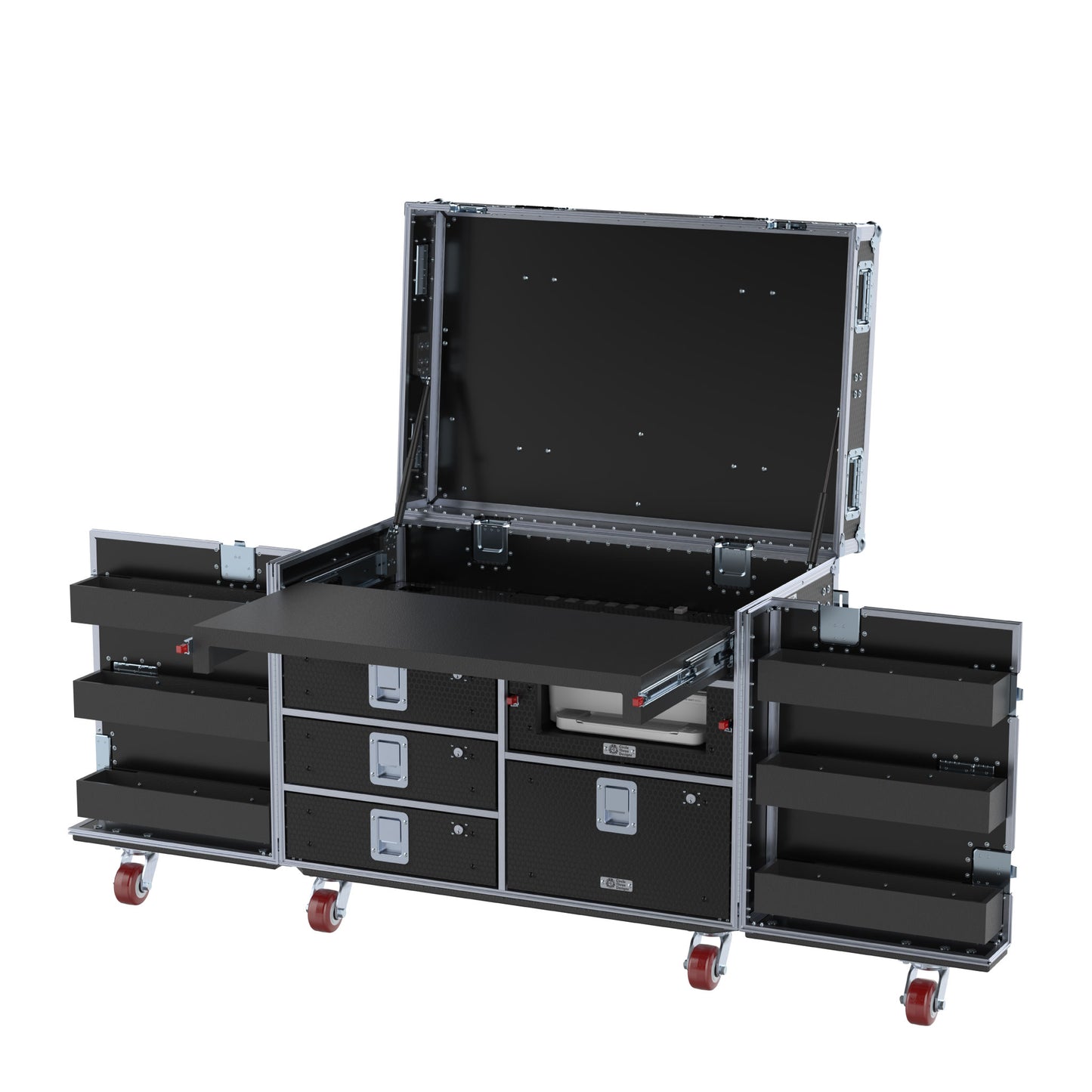 SuperDesk Workstation: Split-Hinged Front Lid