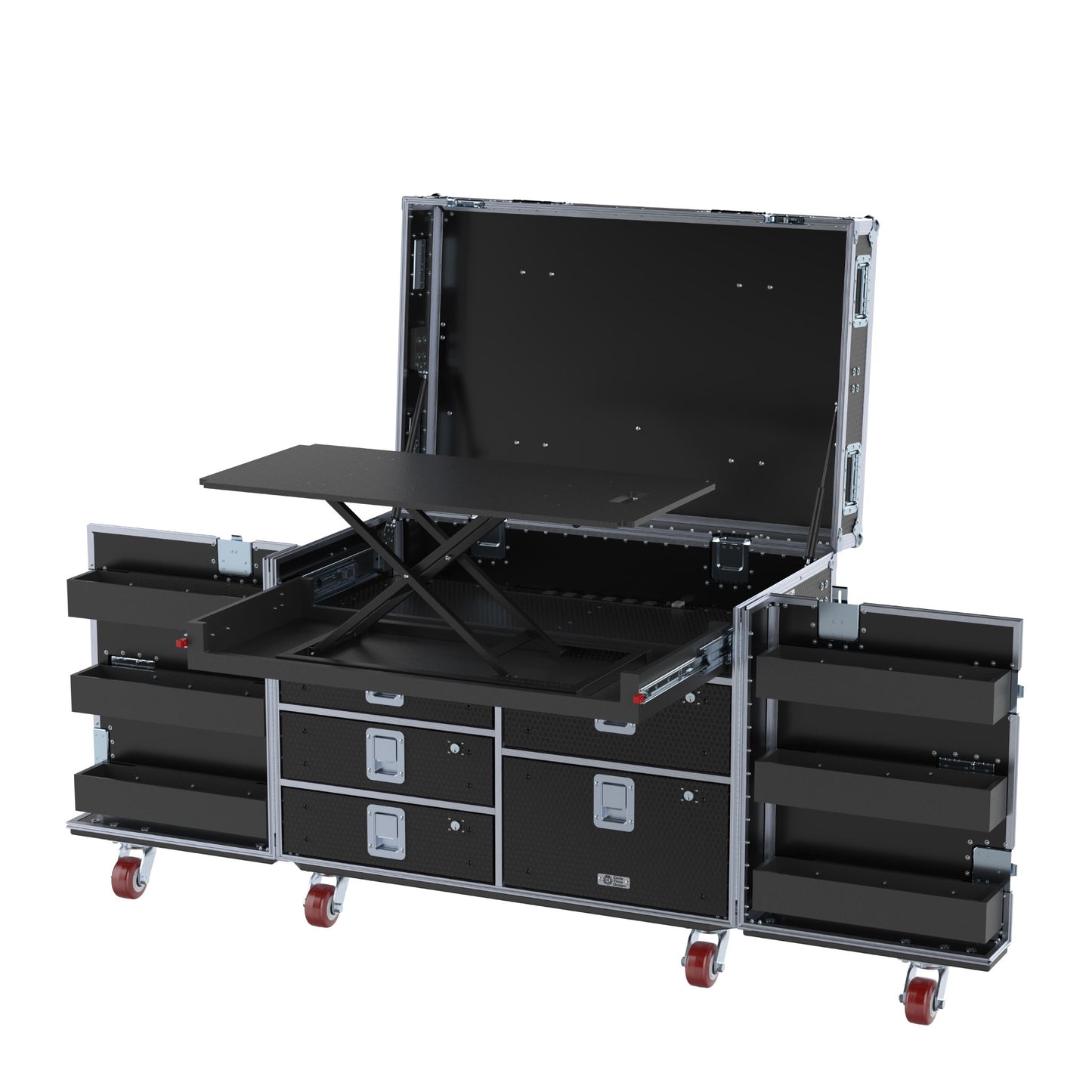 SuperDesk Workstation: Split-Hinged Front Lid