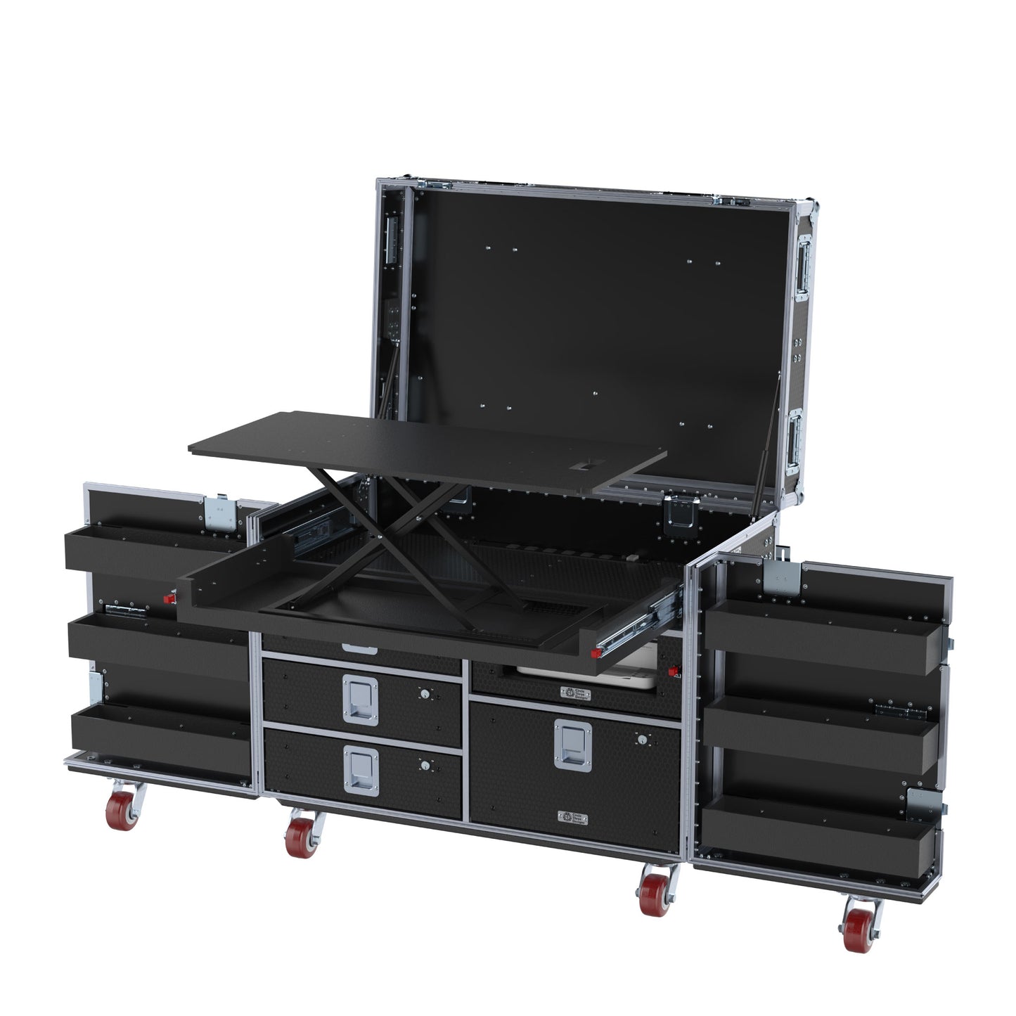 SuperDesk Workstation: Split-Hinged Front Lid
