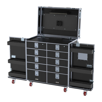 System Tech Workstation - Double Wide 10 Drawer - In Stock