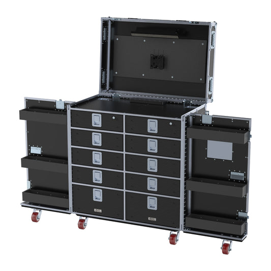 System Tech Workstation - Double Wide 10 Drawer - In Stock